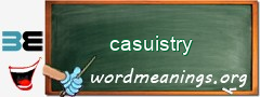 WordMeaning blackboard for casuistry